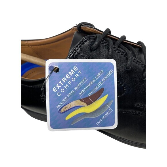 Clarks Collection Whiddon Cap Shoe Men\'s Size 13 M Black Leather Comfort main image 12
